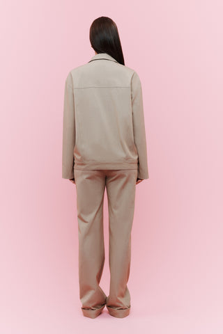 MID RISE RELAXED PANTS CARAMEL