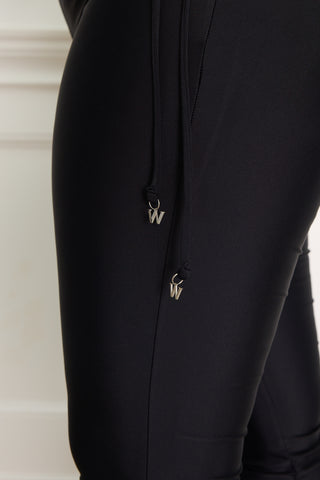 CURVED LOW WAISTED FLARE PANT black