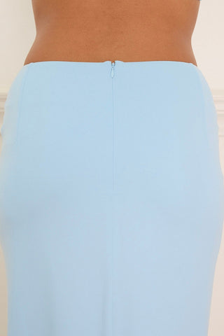 CONTOUR MAXI SKIRT powder blue
