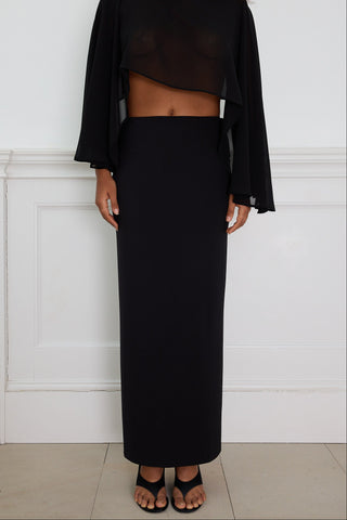 CONTOUR MAXI SKIRT black