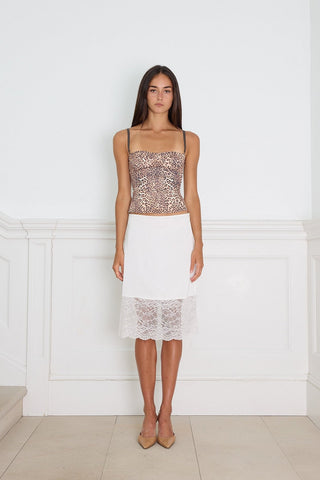 LACE MIDI SKIRT ivory