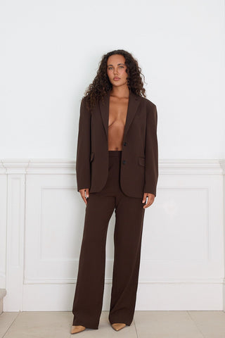 OVERSIZED BLAZER chocolate