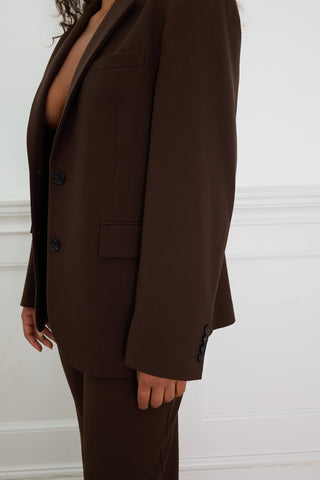 OVERSIZED BLAZER chocolate