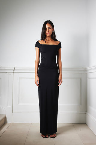 CONTOUR MAXI SKIRT BLACK