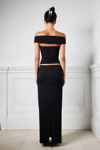 CONTOUR MAXI SKIRT BLACK
