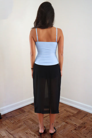 CORSET TOP powder blue