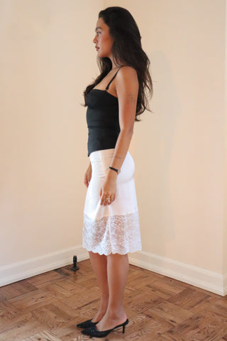 LACE MIDI SKIRT ivory
