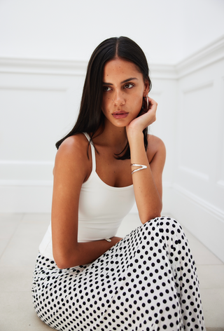 Polka Dot Maxi Skirt