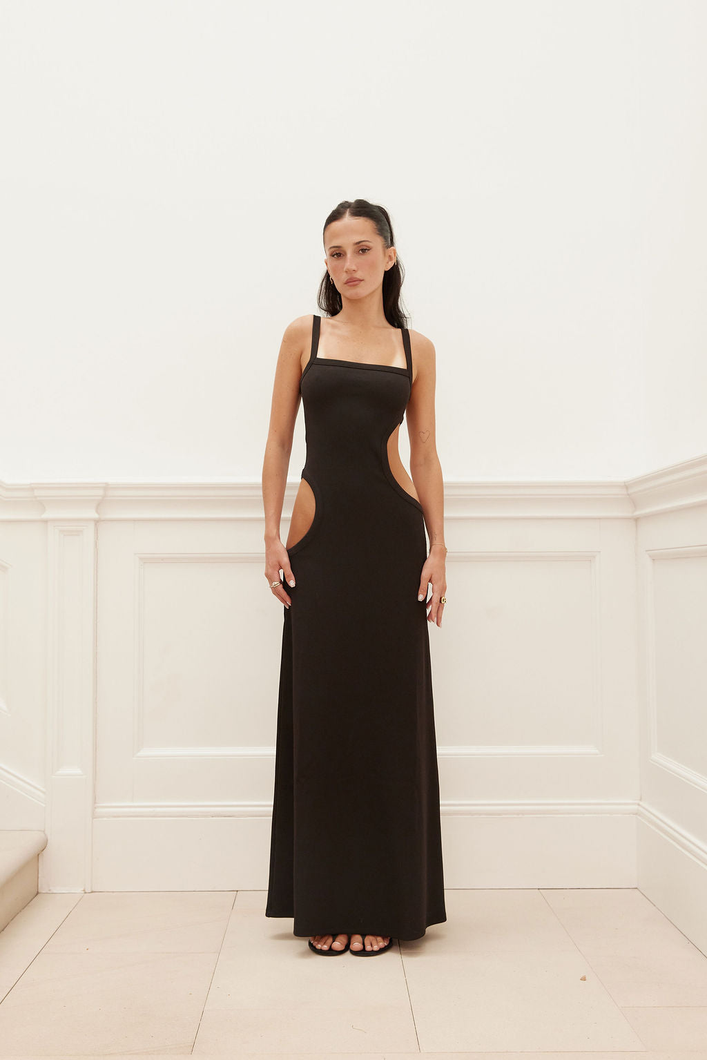 SIDE PANEL CUT OUT MAXI DRESS