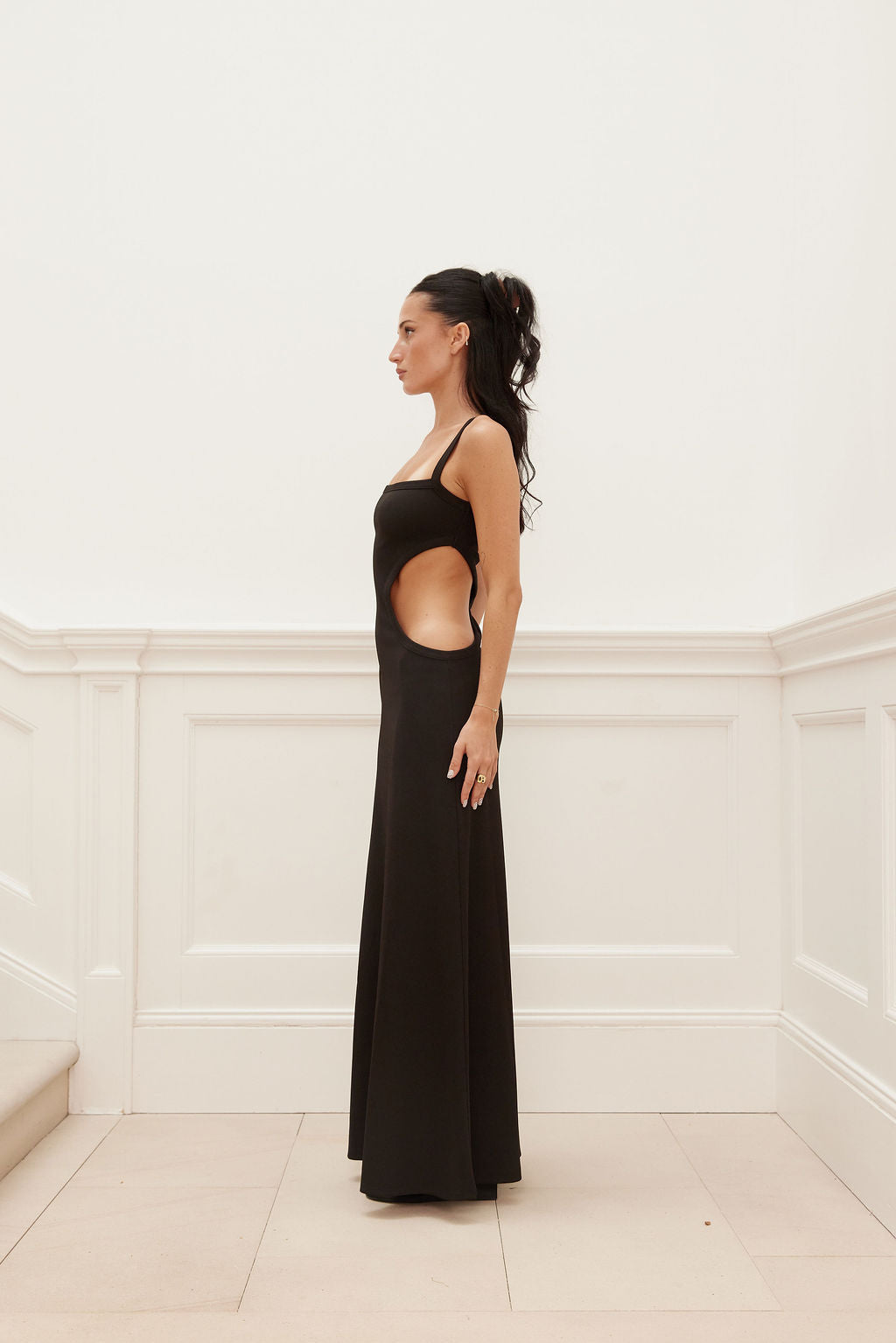 SIDE PANEL CUT OUT MAXI DRESS